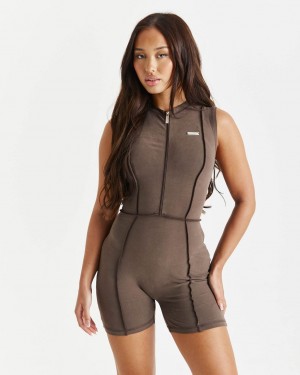 Hoodrich Cast Unitard Marrom Mexico | HIWJ38051