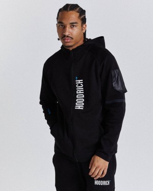 Hoodrich Circuit Hoodie Black/White/Blue Mexico | LTCW65394