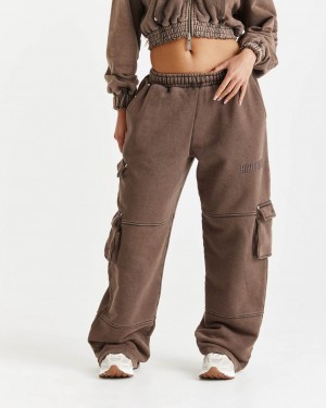 Hoodrich Collision Oversized Wide Leg Joggers Marrom Mexico | SECW72861