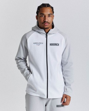 Hoodrich Cycle Hoodie Grey/White Mexico | CIMR97203