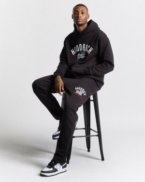 Hoodrich Empire Joggers Black/White/Red Mexico | GYEQ26974