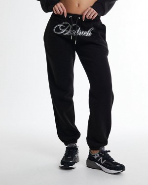Hoodrich Figure Joggers Black/White/Rhinestone Mexico | OURJ43652