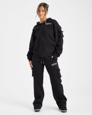 Hoodrich Luna Wide Leg Joggers Black/Grey Mexico | EDNB52160