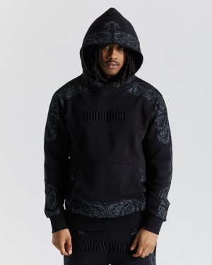 Hoodrich Motif Hoodie Black/Grey Mexico | FPRZ31672
