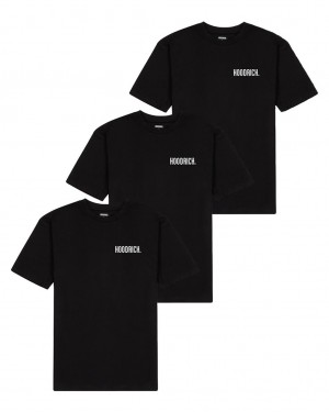 Hoodrich OG Core 3 Pack T-Shirts Black/White Mexico | ZFPE64513