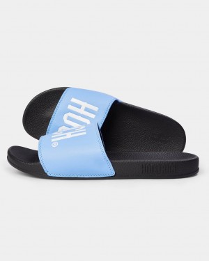 Hoodrich OG Core Sliders Black/Placid Blue/White Mexico | XECY15680