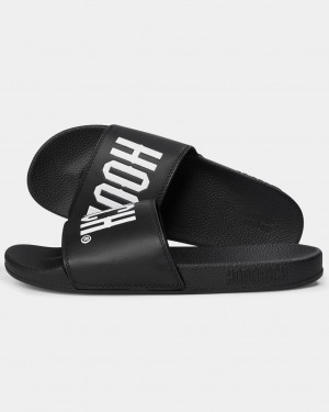 Hoodrich OG Core Sliders Black/White Mexico | CQWX17659