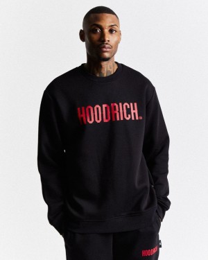 Hoodrich OG Core Sweatshirt Black/Red Mexico | WQDH12693