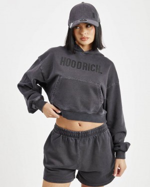 Hoodrich Premium Essentials Shorts Negros Mexico | CIQD12856