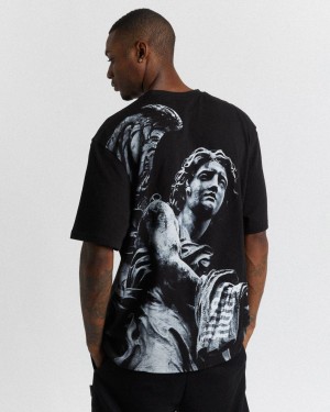 Hoodrich Renaissance Archangel T-Shirt Negros Mexico | ZKOF53486