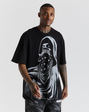 Hoodrich Renaissance Neptune T-Shirt Negros Mexico | EYKB12354