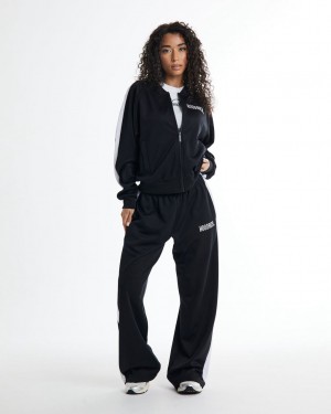 Hoodrich Selena Wide Leg Joggers Black/White Mexico | POHS81549