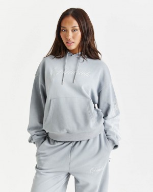 Hoodrich Seraphic Oversized Hoodie Grises Mexico | QABY71549