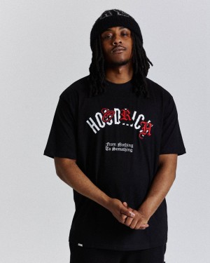 Hoodrich Shadow T-Shirt Black/White/Red Mexico | ZXIU74589