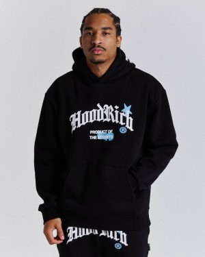 Hoodrich Starr Hoodie Black/White/Blue Mexico | UQVA50914