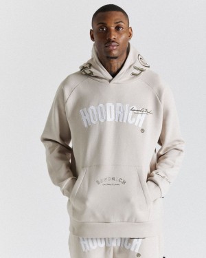 Hoodrich Stature Hoodie Beige/White Mexico | IZPA61072