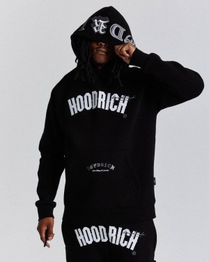 Hoodrich Stature Hoodie Black/White/Grey Mexico | ODYI95782