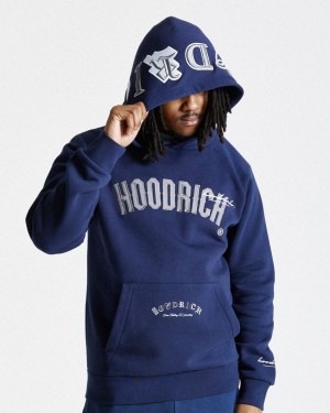 Hoodrich Stature Hoodie Navy/White Mexico | OTCD78361