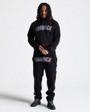 Hoodrich Stature Joggers Black/Grey/Red Mexico | LGEI74869