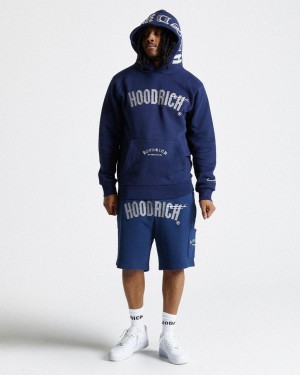 Hoodrich Stature Shorts Navy/White Mexico | WPLU87501