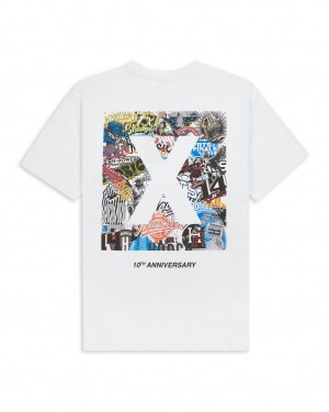 Hoodrich Ten Years Deep Oversized Tee Blancos Mexico | ZKBV85719